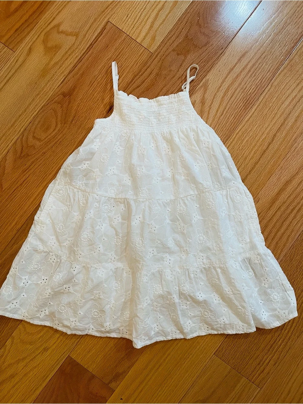 Cat & Jack White Eyelet Tiered Sundress